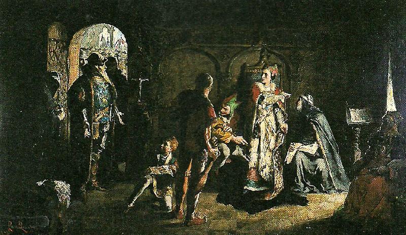 Carl Larsson sten sture d.a befriar danska drottningen kristina ur vadstena kloster France oil painting art